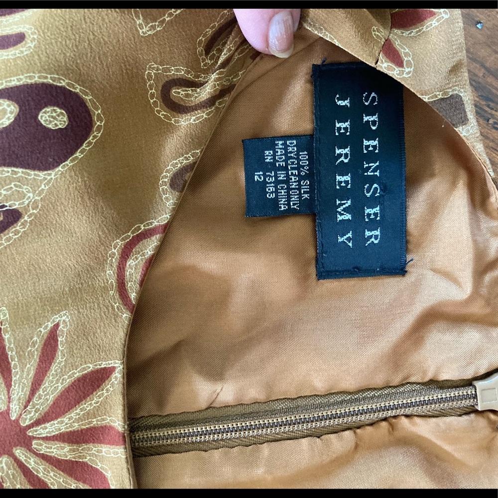 Spenser Jeremy Vtg 90’s Crossover Silk Wrap Dress. - image 7